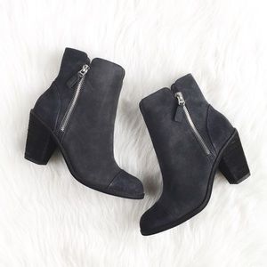 Softwalk | charcoal stone suede captoe ankle boots
